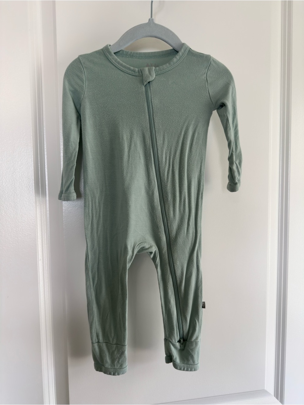 Kyte BABY Long-Sleeve Zip Footie in Sage
